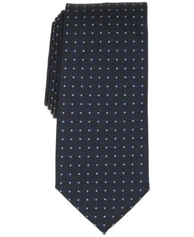 Perry Ellis Men's Grid Pattern Tie In Blue