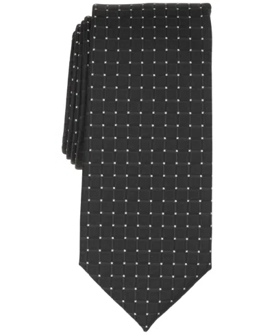 Perry Ellis Men's Grid Pattern Tie In Black