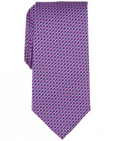 Perry Ellis Men's Haine Mini-chevron Tie In Magenta In Purple
