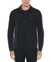 PERRY ELLIS MEN'S HEATHERED FULL ZIP MOCK NECK FLEECE JACKET