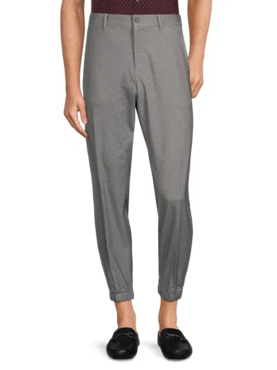 Perry Ellis Men's Heathered Pant-style Slim Fit Joggers In Grey