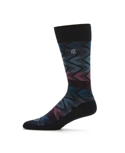 Perry Ellis Men's Herringbone Bamboo Socks In Blue