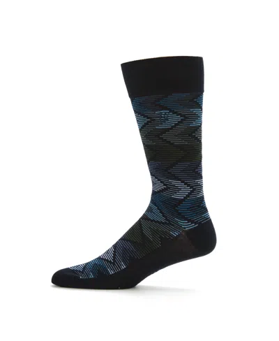 Perry Ellis Men's Herringbone Bamboo Socks In Blue