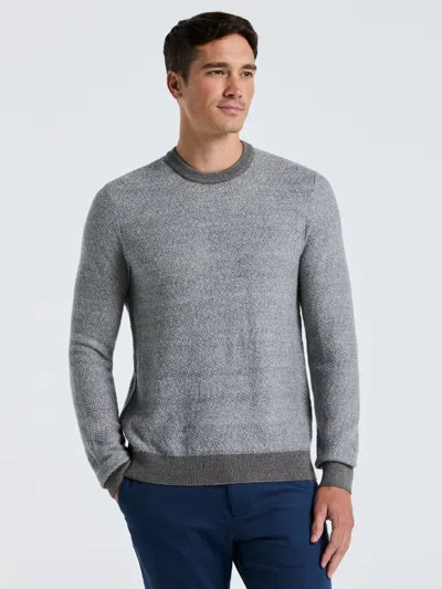 PERRY ELLIS MEN'S HERRINGBONE CREW NECK SWEATER