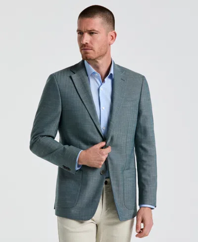 Perry Ellis Men's Herringbone Pattern Sports Coat In Green