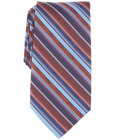 Perry Ellis Men's Holdren Stripe Tie In Cognac