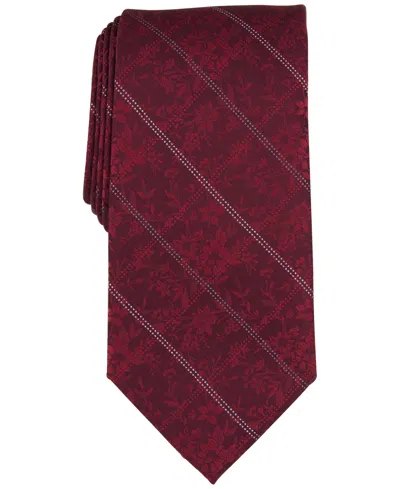 Perry Ellis Men's Hutton Floral Tie In Red