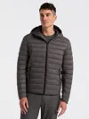 Perry Ellis Men's Hybrid Lightweight Puffer Jacket In Gray