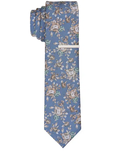 Perry Ellis Men's Jain Floral Tie In Blue