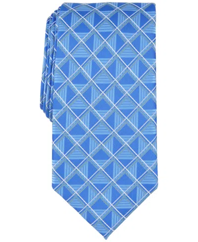 Perry Ellis Men's Karmen Grid Tie In Blue