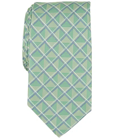 Perry Ellis Men's Karmen Grid Tie In Green