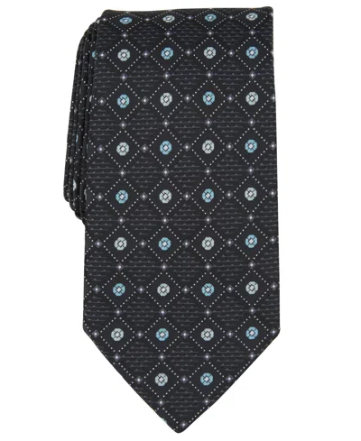Perry Ellis Men's Laytone Diamond Medallion Tie In Black