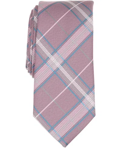 Perry Ellis Men's Legera Plaid Tie In Pink