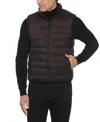 PERRY ELLIS MEN'S LIGHTWEIGHT PUFFER VEST - BROWN