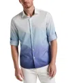Perry Ellis Men's Long Sleeve Button-front Ombre Shirt