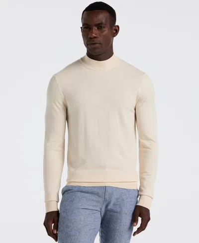 Perry Ellis Men's Long Sleeve Mock Neck Pullover Sweater In Brown