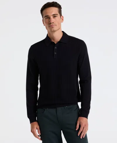 PERRY ELLIS MEN'S LONG SLEEVE POLO SHIRT