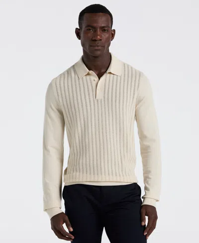 Perry Ellis Men's Long Sleeve Tech Polo Sweater