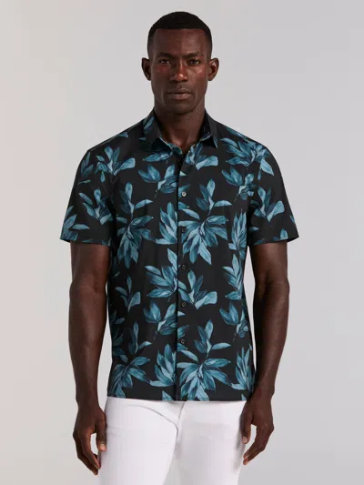 Perry Ellis Men's Magnolia Leaf Print Shirt In Black