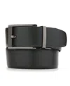 Perry Ellis Men's Mesh Buckle Black Leather Belt, Size Xl, Regular In Black