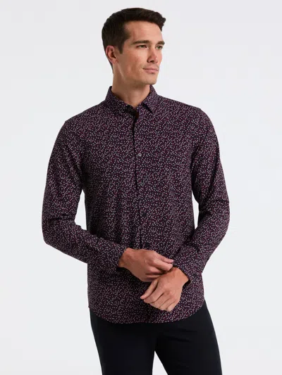 Perry Ellis Men's Micro Floral Print Slim Fit Total Stretch Shirt