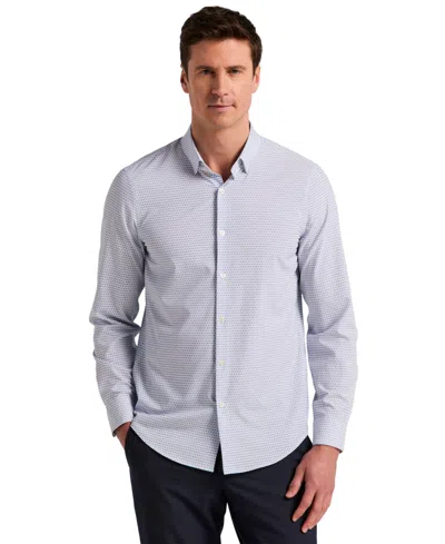 Perry Ellis Men's Micro Window Print Slim-fit Dress Shirt In Purple