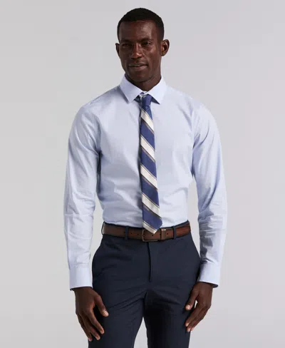 Perry Ellis Men's Mini Check Slim Fit Cotton Shirt In White