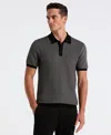 Perry Ellis Men's Mini Geo Jacquard Polo Sweater In Black