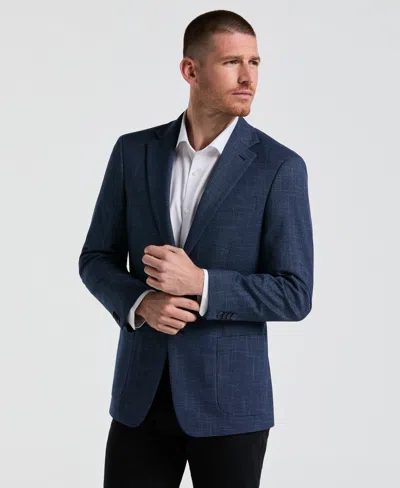 Perry Ellis Men's Mini Houndstooth Pattern Sports Coat In Blue