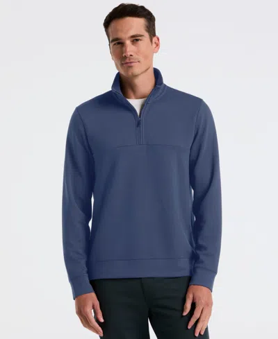 Perry Ellis Men's Neoprene Quarter Zip Long-sleeve Sweater In Multi