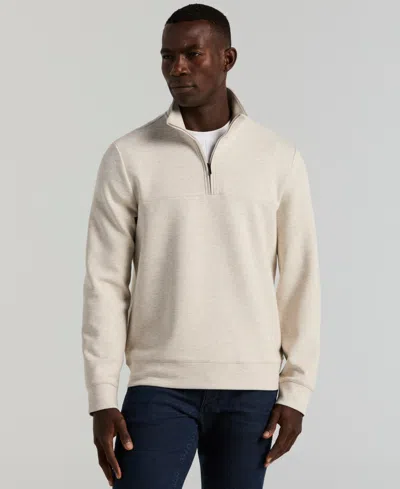 Perry Ellis Men's Neoprene Quarter Zip Long-sleeve Sweater In Multi