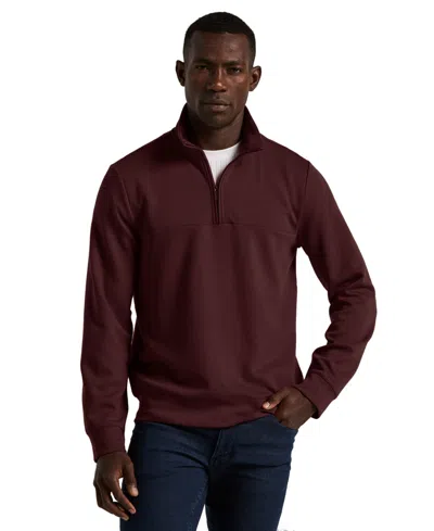 Perry Ellis Men's Neoprene Quarter Zip Long-sleeve Sweater In Animal Print