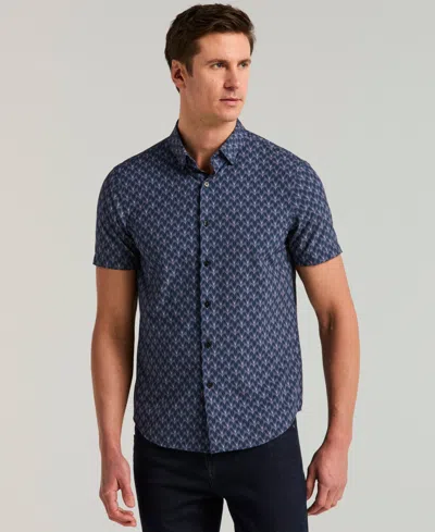 Perry Ellis Men's Ombre Diamond Print Shirt In Blue