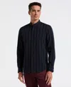 Perry Ellis Men's Ombre Stripe Slim Fit Long Sleeve Shirt In Blue