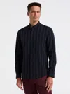 Perry Ellis Men's Ombre Stripe Slim Fit Long Sleeve Shirt In Blue