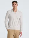 Perry Ellis Men's Open Polo Sweater In Neutral