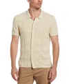 Perry Ellis Men's Open Stitch Jacquard Shirt In Castle Wall