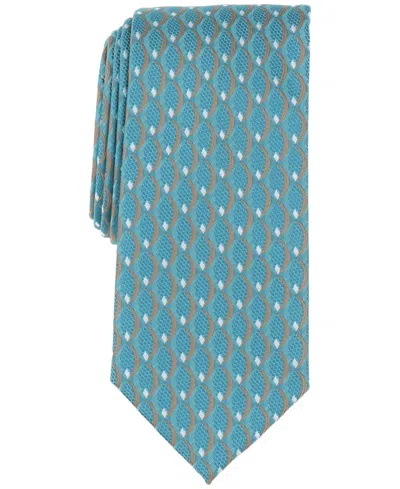 Perry Ellis Men's Oren Geo-pattern Tie In Turquoise