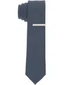 Perry Ellis Men's Oxford Solid Slim Tie In Charcoal,gray