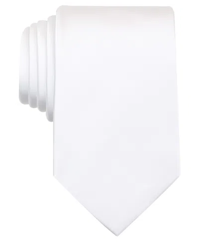 Perry Ellis Men's Oxford Solid Tie In White