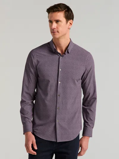Perry Ellis Men's Painted Geo Print Shirt In Cadet,purple