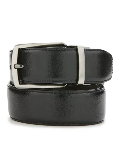 Perry Ellis Men's Park Slope Black Leather Belt, Size Small, Regular