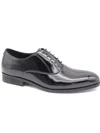 Perry Ellis Men's Faux Leather Oxford Pattent Shoes In Black