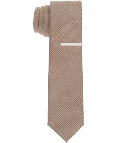 Perry Ellis Men's Pearce Plaid Slim Tie In Brown