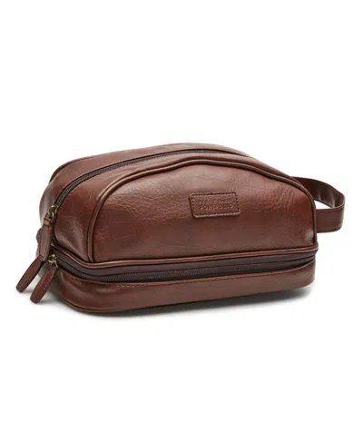 Perry Ellis Men's Pebble Travel Kit In Brown