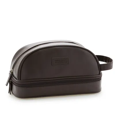 Perry Ellis Men's Pebble Travel Kit In Brown