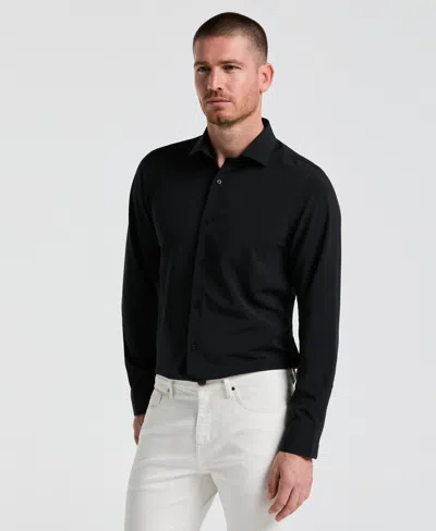 Perry Ellis Men's Performance Tech Solid Dress Shirt In Black