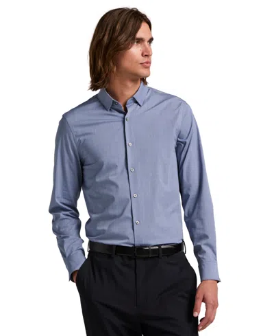 Perry Ellis Men's Performance Twill Shirt In Blue