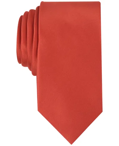 Perry Ellis Men's  Satin Solid Tie In Eggplant