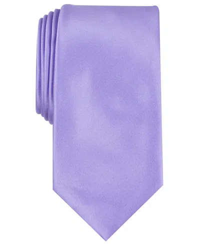 Perry Ellis Men's  Satin Solid Tie In Lilac
